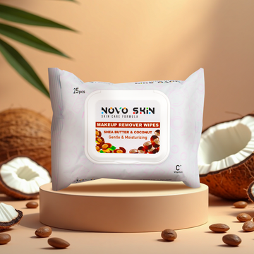 NovoSkin Makeup Remover Wipes - Shea Butter & Coconut