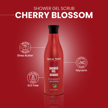 NovoSkin Shower Gel Scrub - Cherry Blossom