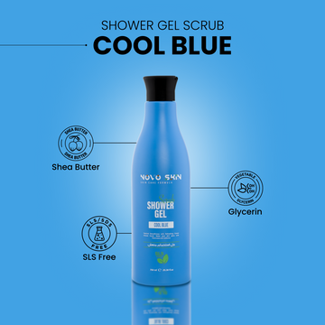 NovoSkin Shower Gel Scrub - Cool Blue